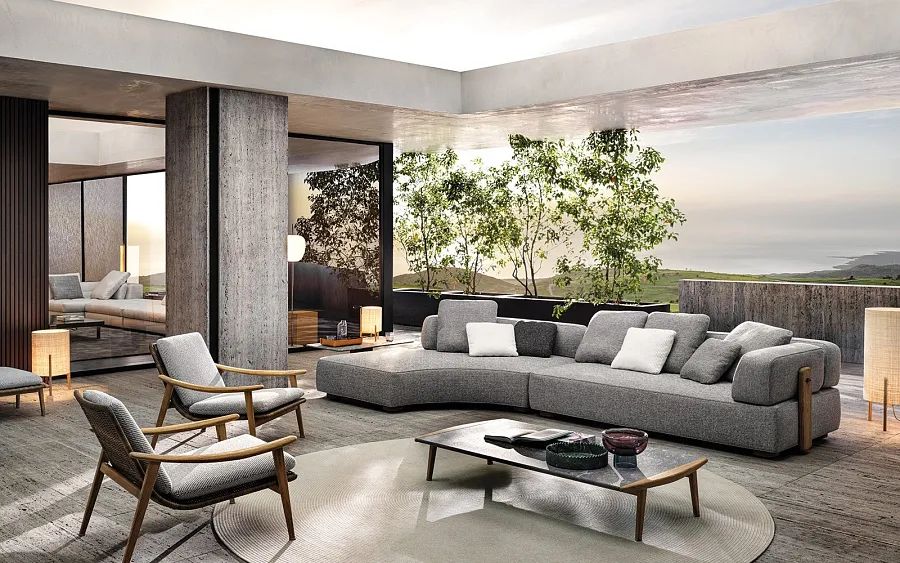 Журнальный столик Fynn Outdoor, дизайн Minotti