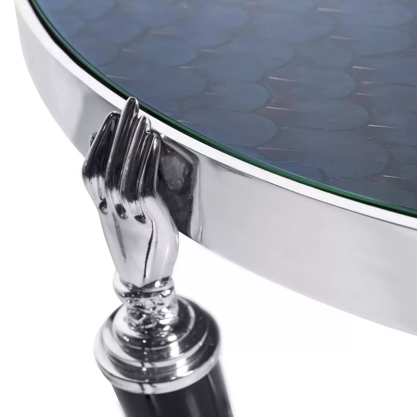 Журнальный столик Gisele Nickel от KOKET, дизайн Boca do Lobo