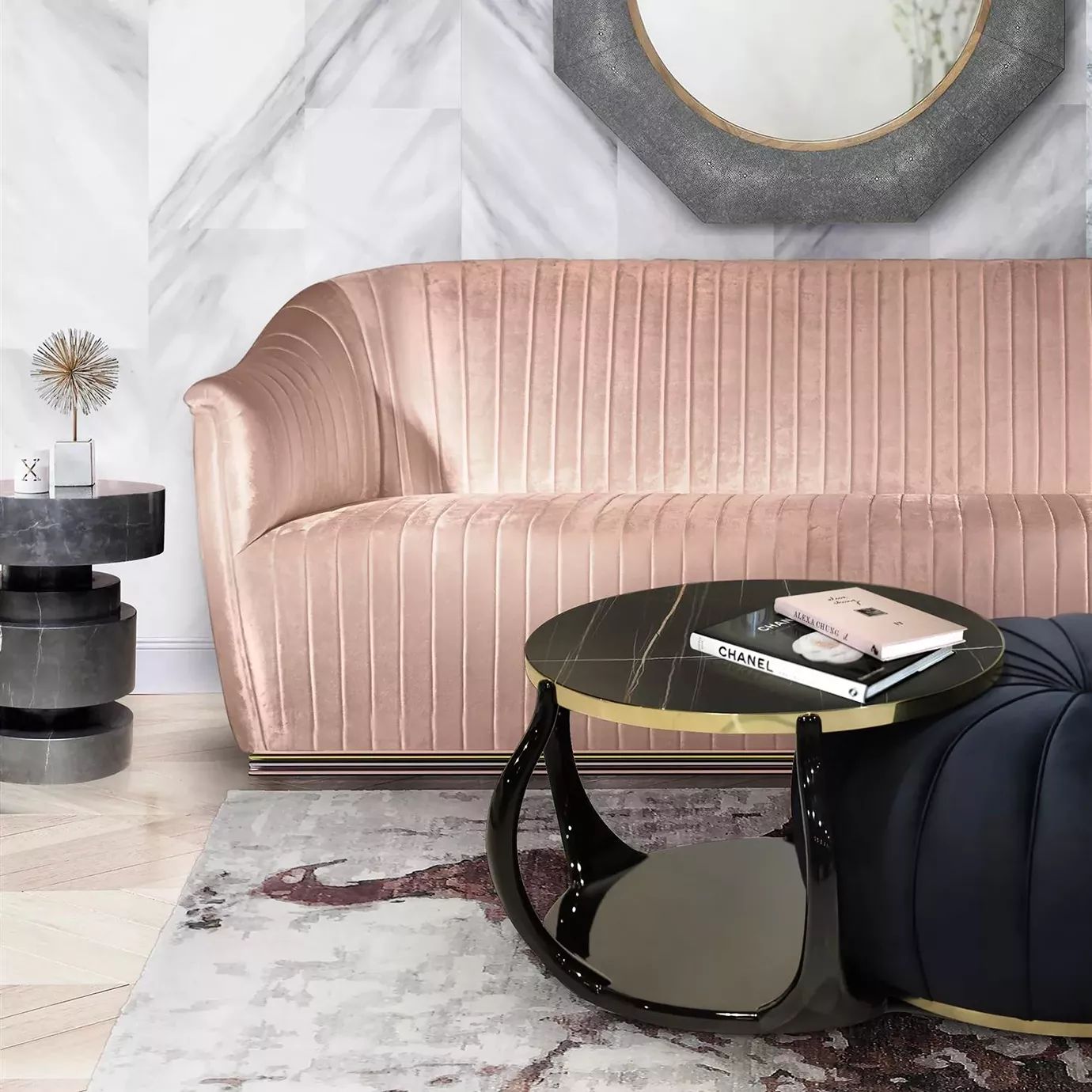 Журнальный столик Sahara Noir от KOKET, дизайн Boca do Lobo